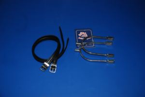 Éperons d'équitation en acier inoxydable avec sangles en cuir Éperons anglais Tailles personnalisables - Product Image 3