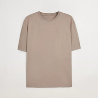 T-shirt ample personnalisé pour homme en coton tricoté 100 %, col rond, manches courtes, épaules tombantes, imprimé numérique – Vente en gros