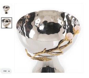 Cuenco decorativo moderno de madera de 3 compartimentos de lujo, centro de mesa elegante, pantalla elegante para el hogar - Product Image 5