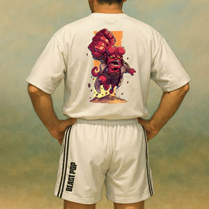 Ensemble de t-shirt et short en coton respirant et décontracté pour hommes, 2 pièces à manches courtes, vêtements de rue d'été à séchage rapide pour garçons de grande taille - Product Image 6