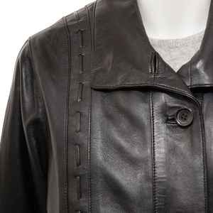 แจ็กเก็ตฤดูใบไม้ร่วงหนังแกะแท้สำหรับผู้หญิงเสื้อแจ็คเก็ตแขนยาวลำลองย้อมสีหนาเป็นมิตรกับสิ่งแวดล้อม - Product Image 4