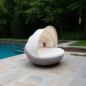 Ensemble de meubles d'extérieur modernes les plus vendus Love Net canapé de jardin avec cadre en aluminium lit de soleil en rotin pour hôtels et villas 2025 - Product Image 1