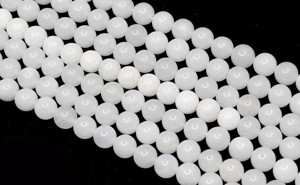 Cuentas Sueltas de Ágata Blanca Semipreciosa de 8mm, Redondas, para Joyería y Meditación, a Precio de Mayoreo - Product Image 3
