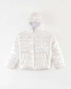 Poliéster/algodón Mujer cara tendencia con capucha corto grueso invierno bombardero brillante Puffer chaqueta para hombre - Product Image 2
