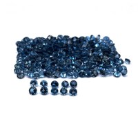 Topaze bleue de Londres naturelle, taille ronde, pierre précieuse en vrac, 3-10 mm, topaze bleue de Londres facettée, pierre pour la fabrication de bijoux