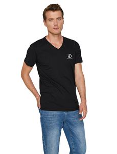 Camiseta personalizada con cuello en V de LICRA de algodón para hombre OEM/Camiseta lisa de manga corta de secado rápido para hombre - Product Image 2
