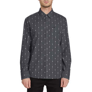 Camicia Casual da Uomo Volcom con Stampa Bonga, 100% Cotone Popeline Antipiega Stile Western, Taglie dalla L alla 6XL per l'Autunno - Product Image 1