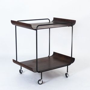 Precio al por mayor de fábrica Marco de metal con acabado plateado Con esclavos de vidrio carrito de servicio de comida de lujo carrito de servicio personalizado - Product Image 3