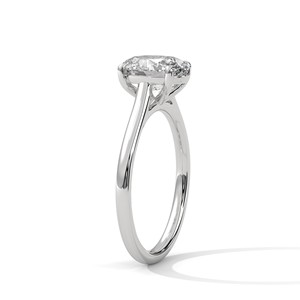 Anillo Solitario de Moissanita de Corte Ovalado de 2.0 ct, Plata de Ley 925, Anillo de Compromiso Clásico - Product Image 4