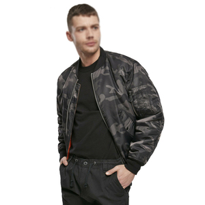 2025 vente chaude en gros hommes fermeture éclair Style Bomber veste Pakistan-fait superbe qualité toile col montant étanche - Product Image 2