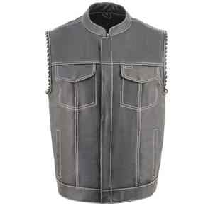 Brand New Look 2025 Men's Classic Leather Motorcycle <b>Vests</b> Good Quality Leather Biker <b>Vests</b> Pakistan Made Quality Leather <b>Vest</b> - Product Image 1