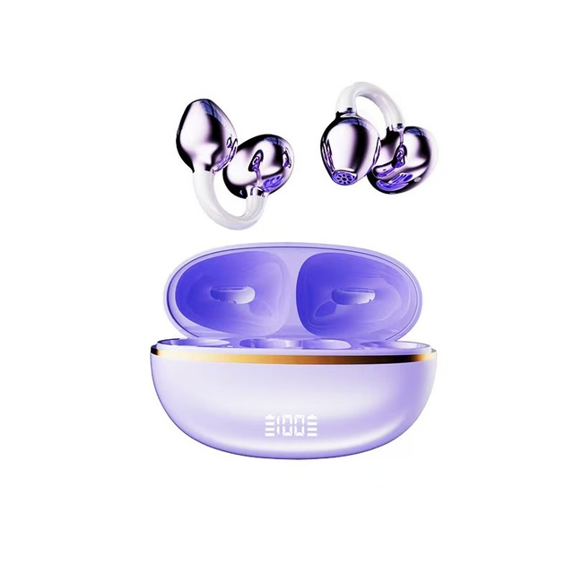 Wireless Diamond Ear-Clip Headphones 2026 New Model Open-Type for 5.3 LED IPX4 Waterproof Touch Control Fitness Running