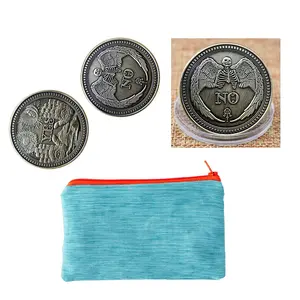 Gioco di monete della migliore qualità gioco antico set di monete da 60 pezzi con forma rotonda in un sacchetto di iuta in tela prodotto in india