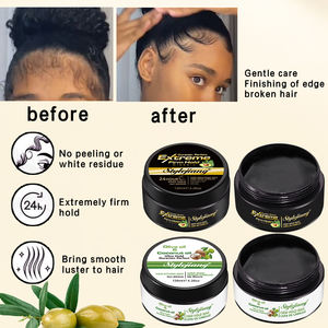 Crema de peinado de cera de pomada brillante para peinar el cabello Cera para mejorar el brillo Pomada de cabello rizado natural para peinar el cabello - Product Image 4