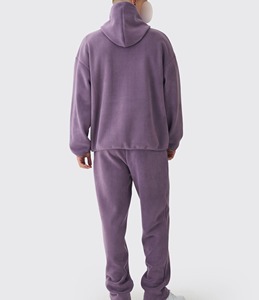 Conjunto de ropa deportiva de entrenamiento y jogging de diseño personalizado de alta calidad, Sudadera con capucha de gran tamaño y pantalones de chándal holgados, ropa informal para invierno - Product Image 4