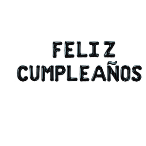 Globos de Fiesta con Diseño de Feliz Cumpleaños, Negros, 45 cm, Bolsa de 12 Unidades - Product Image 3