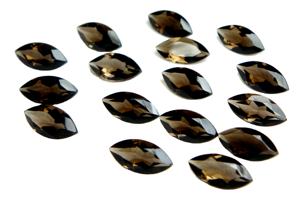 Smokey-Cuarzo Natural con forma facetada Marquesa, Cuarzo Natural, marrón, piedra preciosa, fabricación de joyas, cuarzo genuino, 2x4mm - Product Image 2