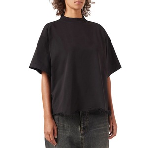 Venta al por mayor de verano de los hombres 100% Camiseta de algodón de longitud recortada de gran tamaño de estilo casual con dobladillo angustioso inspirado logotipo personalizado de Bambú - Product Image 4