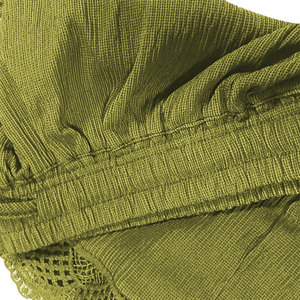 2024 Hot Selling Women's High Waist Breathable Casual Summer Shorts Solid <b>Drawstring</b> Elastic 100% Cotton - Product Image 6