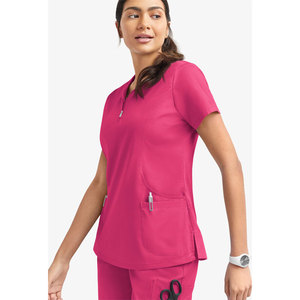 Tenues de travail infirmières à manches courtes avec logo personnalisé, respirantes, pour hôpital, professionnelles, pour femmes - Product Image 5