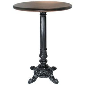 Table de jardin bistrot antique, base en fer classique blanche avec plateau rond en marbre noir, mobilier de patio vintage du siècle, prix le plus bas - Product Image 2