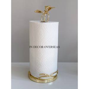 Porte-serviettes en papier moulé en aluminium poli brillant gravé de couleur argent de créateur unique le plus chic à un prix impressionnant - Product Image 5