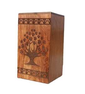 Caja de urna de madera hecha a mano elegante recuerdo conmemorativo para cenizas urna abuela urna cremación caja funeraria - Product Image 1