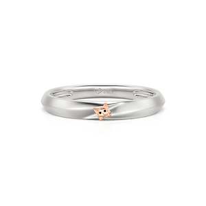 Jeulia Two Tone Crossover Peekaboo <b>Cat</b> Wedding Band <b>Ring</b> for Men - Product Image 1