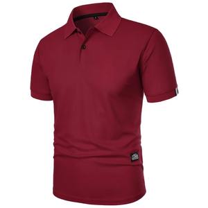 Polo à manches courtes en toile de coton 100% pour hommes, t-shirts à boutons de couleur unie, streetwear léger à revers pour le sport et le décontracté - Product Image 5