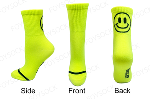 Corea foylock personalizzato fantasia sorriso che corre logo atletico equipaggio caviglia di alto Design in cotone di qualità personalizzata calze da donna sportive - Product Image 2