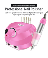 Machine à ongles électrique haute vitesse 35000 tr/min, lime à ongles portable en plastique pour salon et usage domestique