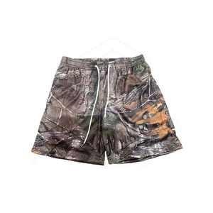 Pantalones cortos de sudor de poliéster con sublimación de doble capa con logotipo personalizado, cierre de cintura elástica sólida para gimnasio informal, deporte, ejercicio de verano - Product Image 4