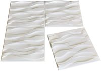 Prix usine PVC géométrique 3D panneau mural sans colle pour décoration intérieure pour chambre et salle à manger installer blanc mat