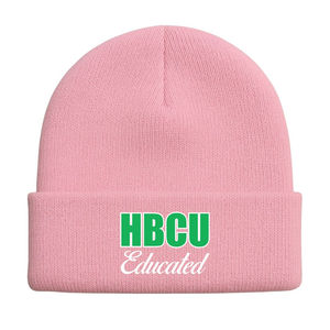 Bonnet rose en acrylique brodé en chenille, thème Sororité grecque Divine Nine, pour étudiants HBCU, accessoire de mode personnalisé - Product Image 2