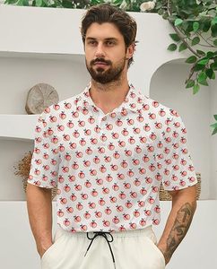Polo en tissu tricoté respirant pour homme de grande taille Polo de style vintage à manches courtes pour homme - Product Image 2