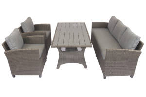 Juego de comedor al aire libre con sensación cómoda, marco de acero, muebles de ratán para exteriores, juego de sofá de comedor de ratán Pe 211G Phu Linh Vietnam - Product Image 6