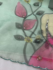 Fiesta festiva Boda Ropa India Venta caliente Suave Puro Oragnaza Khati Trabajo Hecho a mano Digital Impreso Shari a los mejores precios - Product Image 6