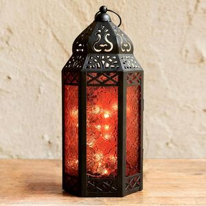 Wholesale Metal Hanging <b>Moroccan</b> <b>Lantern</b> With Glass Panels Premium Quality Festival Decor <b>Lantern</b>. - Product Image 4
