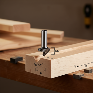 Fresa Festool S8 para Ranuras en V, para Decoraciones Ranuradas, GL 50mm - Product Image 3