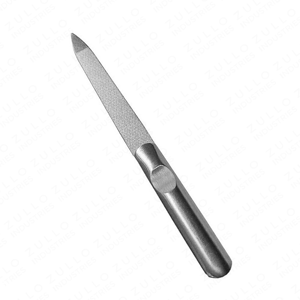 Lime à ongles en acier inoxydable avec logo personnalisé, double face, outil professionnel de manucure et pédicure, fournisseur OEM de marques privées - Product Image 3
