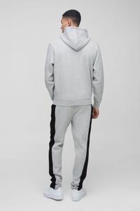 Vente en gros de vêtements de sport pour hommes de coupe régulière, survêtement à capuche avec logo personnalisé, ensemble de 2 pièces pour l'entraînement d'hiver avec bloc de couleur unie - Product Image 2