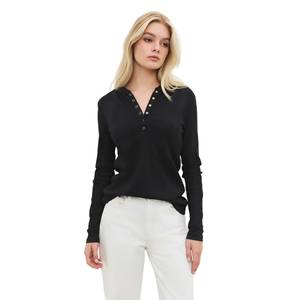 T-shirt décontracté pour femme - Haut à manches longues en coton 100% doux - Product Image 2