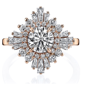 Belle coupe ovale et taille princesse 925 Starling Silver Solid Moissanite Bague de mariage en diamant simulé - Product Image 2