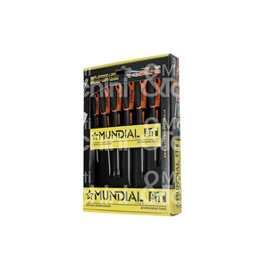 ENSEMBLE DE 7 TOURNEVIS Boîte en carton Contient: Tournevis 3.0x0.5x75 Tournevis 4.0x0.8x100 Tournevis 5.5x1.0x100 Tournevis - Product Image 1