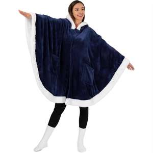 Manta de Lana con Capucha y Mangas para Ver Televisión, Súper Suave y Cálida, Manta con Capucha Extra Grande, Sudadera - Product Image 5