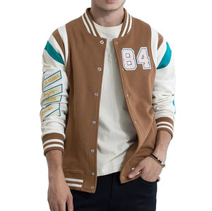 Veste universitaire à capuche pour homme Tealom, style streetwear, col montant, hiver, décontractée, baseball, unisexe, personnalisable avec lettres sur le devant - Product Image 1