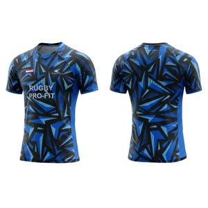 Fabricante de Camisetas de Rugby Sublimadas Anti-UV Personalizadas de 240 Gramos con Nuevo Diseño de Cuello, Spandex y Poliéster - Product Image 1