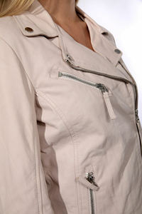 Veste en cuir pour femmes en toile respirante sur mesure-Léger à manches longues Mode hivernale Nouvelle arrivée - Product Image 5