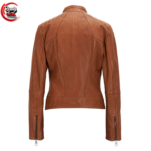 Veste en cuir à manches longues de haute qualité pour femmes conception personnalisée coton respirant remplissage vêtements de rue en plein air en gros brut - Product Image 2