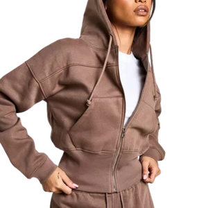 Conjunto de 2 piezas de jogging de algodón hecho a medida de alta calidad, Conjunto de jogging para mujer, chándal personalizado para mujer - Product Image 4